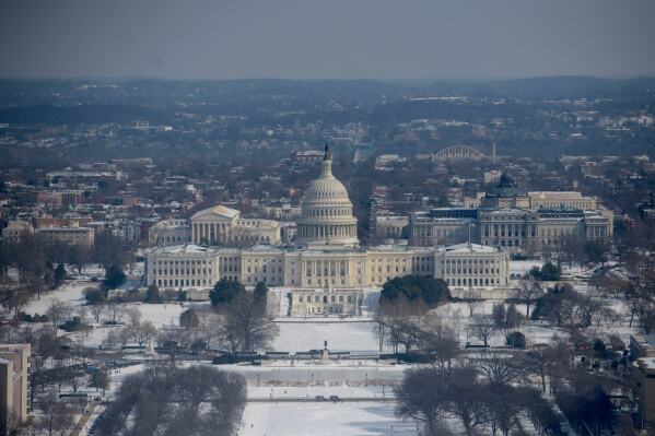 The Capitol is seen after a recent snow storm, Wednesday, Feb. 4, 2026, in Washington. (AP Photo/Rod Lamkey, Jr.)