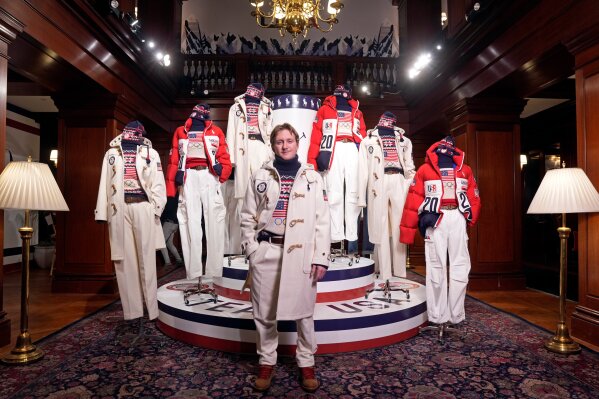 Olympic snowboarder Red Gerard unveils Ralph Lauren's Team USA opening ceremony uniform for the 2026 Milan Cortina Winter Olympics at Ralph Lauren headquarters, Dec. 3, 2025, in New York. (Photo by Charles Sykes/Invision/AP, File)