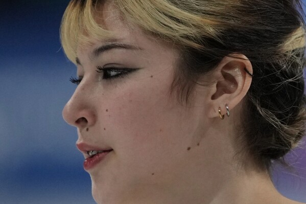 Alysa Lui of the United States prepares to compete during the figure skating women's team event at the 2026 Winter Olympics, in Milan, Italy, Friday, Feb. 6, 2026. (AP Photo/Francisco Seco)