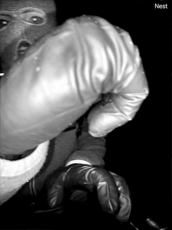 This image provided by the FBI shows surveillance images at the home of Nancy Guthrie the night she went missing in Tucson, Ariz. (FBI via AP)