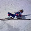 Lindsey Vonn of Team United States crashes during the Women's Downhill Saturday at the Winter Olympics in Cortina d'Ampezzo, Italy.