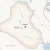A locator map shows Iraq with its capital, Baghdad. The United States military and Iraq launched a joint raid targeting suspected Islamic State group militants in the country's western desert.