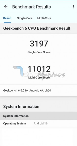 Geekbench 6.6.0 results: Galaxy S26/S26+ (Exynos 2600)