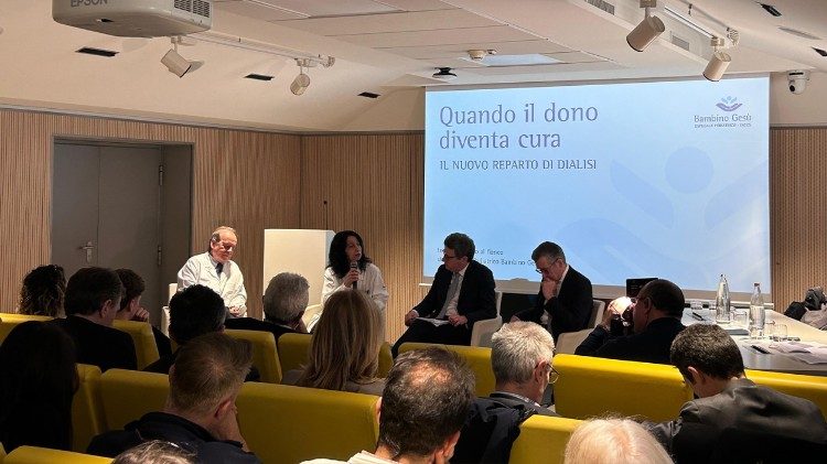 The panel of speakers at the Bambino Gesù hospital