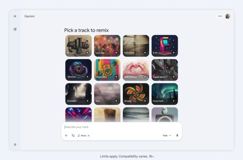  Gemini app rolling out music generation for all with Lyria 3