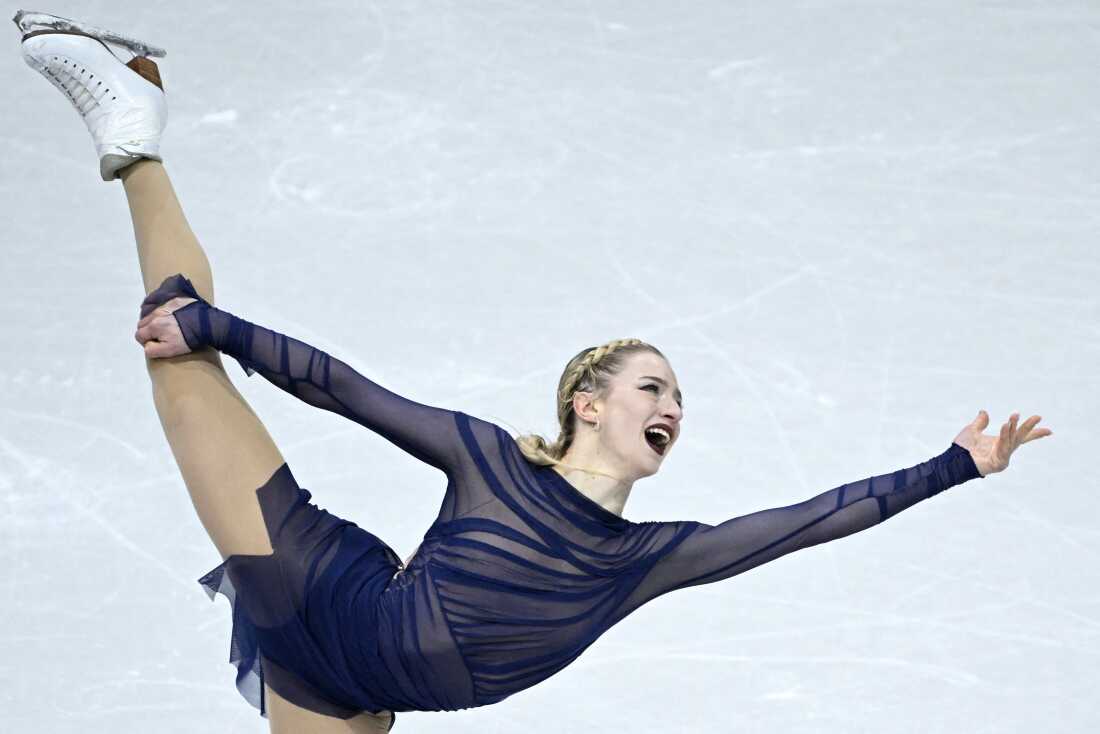 USA's Amber Glenn competes on Thursday.  