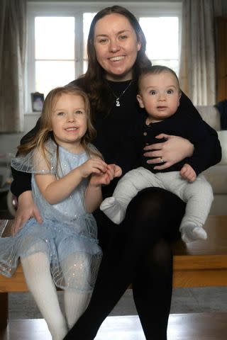 Alex Stewart with daughter Elsie and son Teddy. James Bouckley