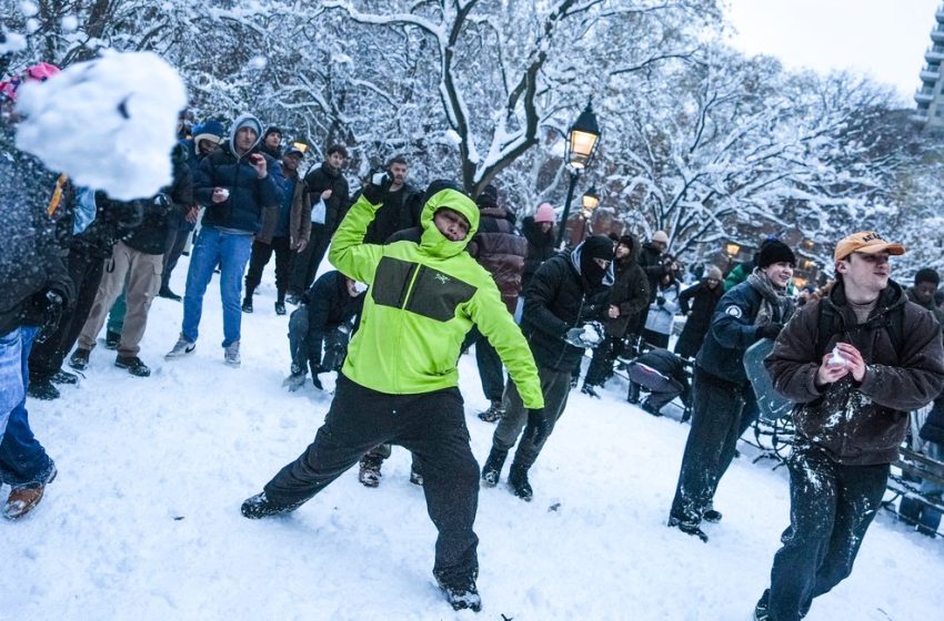  NYPD arrests social media influencer in Washington Square Park snowball fight