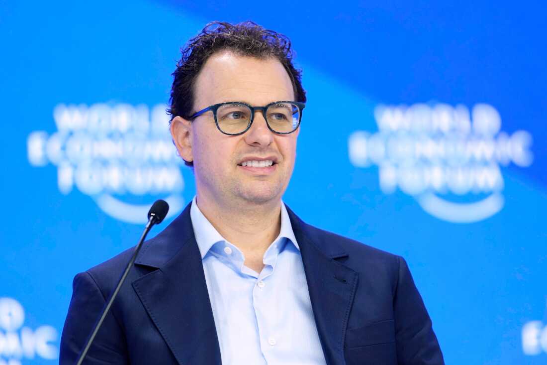 Dario Amodei, CEO and co-founder of Anthropic, at the World Economic Forum in Davos, Switzerland, Jan. 23, 2025.