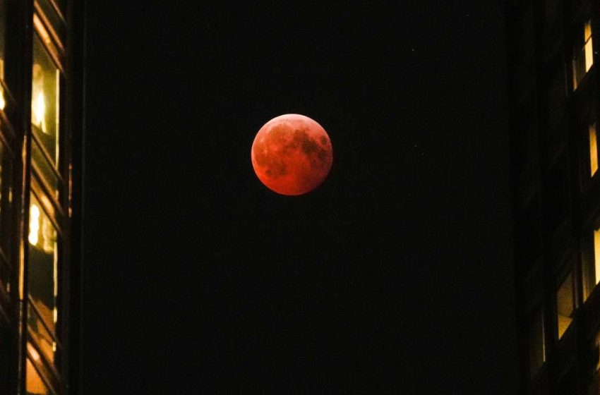  A total lunar eclipse will turn the moon blood red on Tuesday across several continents
