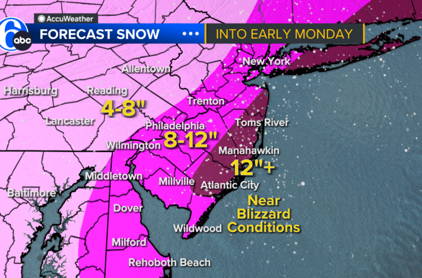  How much snow in Philadelphia, Pennsylvania, New Jersey and Delaware this weekend? Live updates on forecast