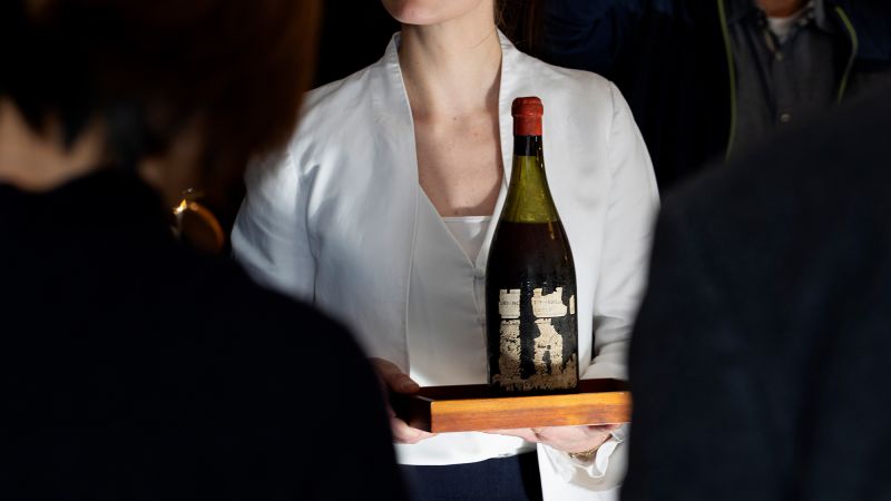  Domaine de la Romanée-Conti: He bought a 127-year-old bottle of wine. Then, he opened it