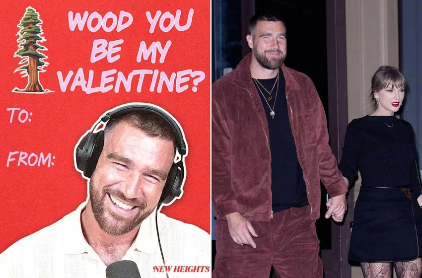  Travis Kelce Makes Cheeky Reference to Taylor Swift in Valentine’s Day Post for His Podcast