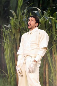 SANTA CLARA, CALIFORNIA - FEBRUARY 08: Bad Bunny performs onstage during the Apple Music Super Bowl LX Halftime Show at Levi's Stadium on February 08, 2026 in Santa Clara, California.