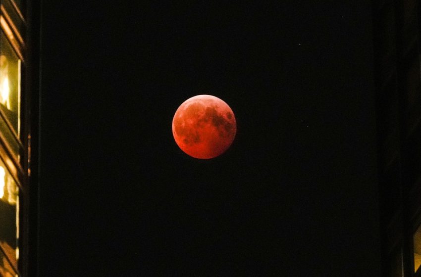  A total lunar eclipse will turn the moon blood red on Tuesday across several continents