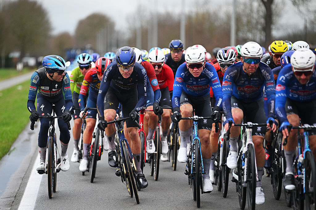 NIVONE, BELGIUM - FEBRUARY 28: Fred Wright of Great Britain and Team Pinarello Q36.5 Pro Cycling competes during the 21st Omloop Het Nieuwsblad 2026, Men&amp;apos;s Elite a 207.2km one day race from Ghent to Ninove / #UCIWT / on February 28, 2026 in Ninove, Belgium. (Photo by Tim de Waele/Getty Images)
