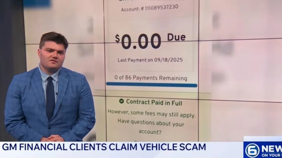 Loan payment confirmation from GM Financial.