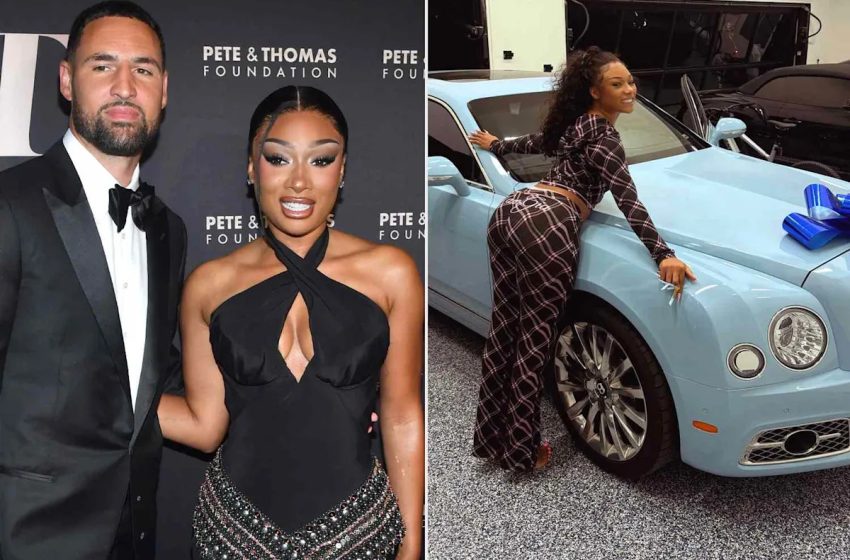  Megan Thee Stallion Receives a Blue Birthday Bentley from Boyfriend Klay Thompson