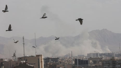 Smoke rises in Tehran after US and Israel launch joint attack on Iran – video