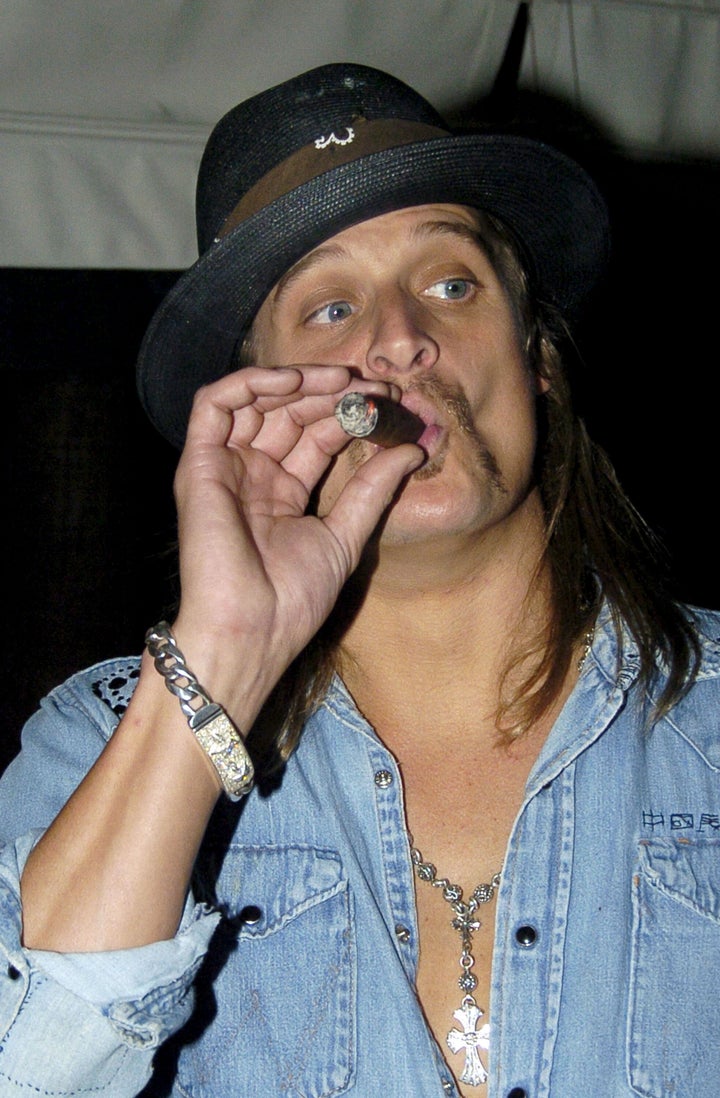 Kid Rock smoking a cigar at Spike TV awards show in 2005.