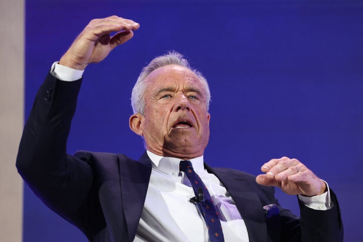 The HHS secretary presumably demonstrating the size of his former brain worm.