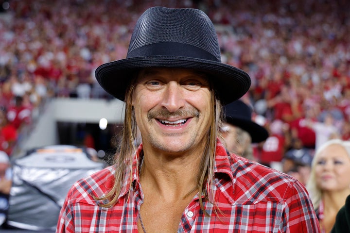 Kid Rock at a football game in 2024.