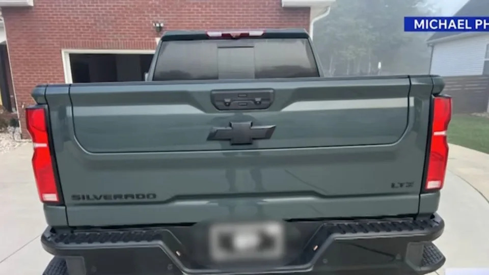 2025 Chevrolet Silverado pickup truck belonging to Michael Phillips scammed out of him.