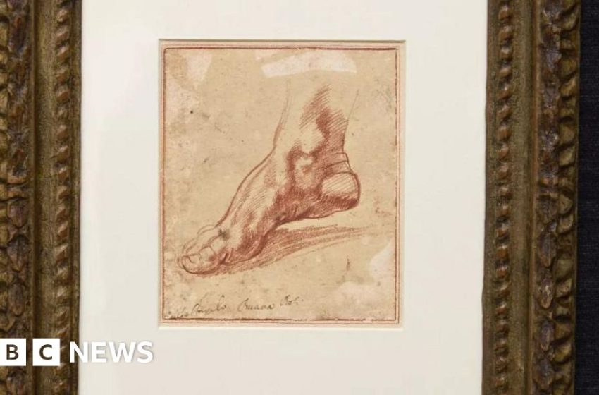 Newly discovered Michelangelo foot sketch sells for £16.9m – BBC