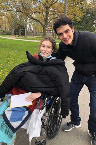 Paula Sojo and her brother Paula Sojo