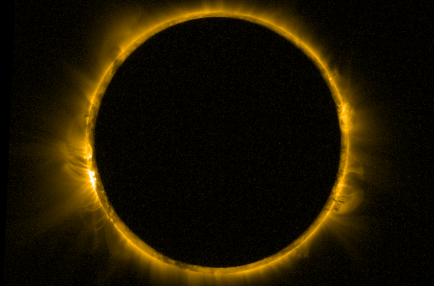  Annular solar eclipse seen from space