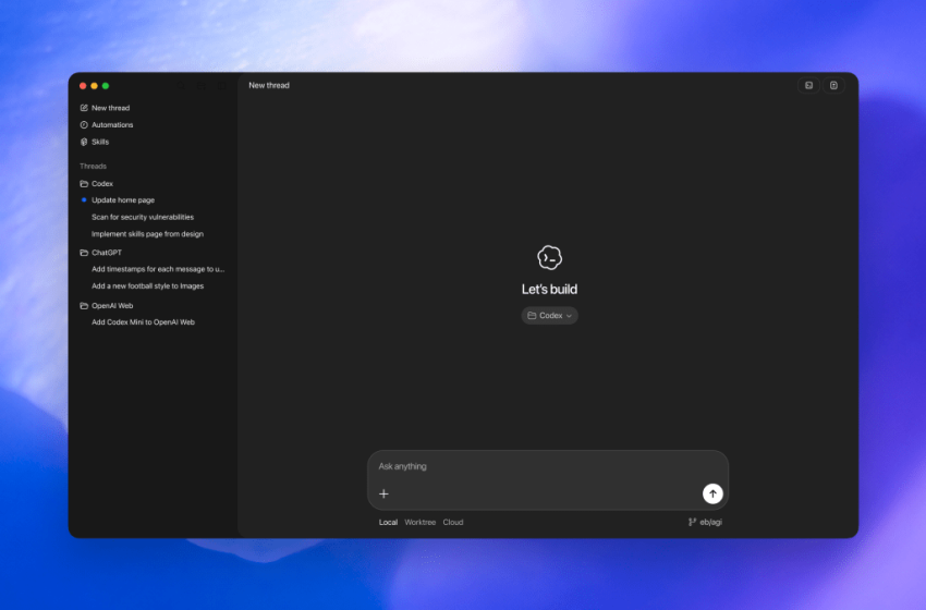  OpenAI launches new macOS app for agentic coding