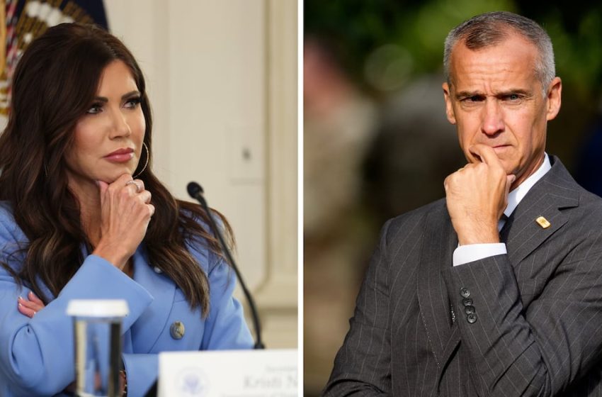  Germophobe Trump Brags About Busting ICE Barbie Kristi Noem’s ‘Affair’ With Corey Lewandowski