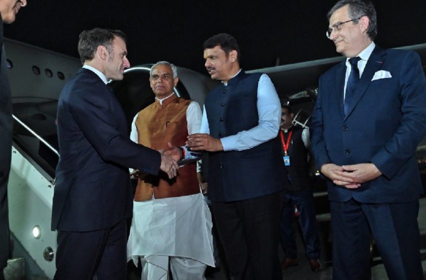  Macron Arrives in Mumbai for Key Talks with PM Modi | World News