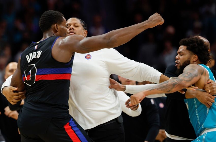 Fight between Pistons and Hornets results in four players being ejected