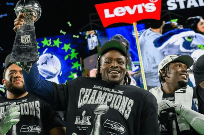  Former UTEP Miner Tyrice Knight lifts Super Bowl trophy with Seahawks