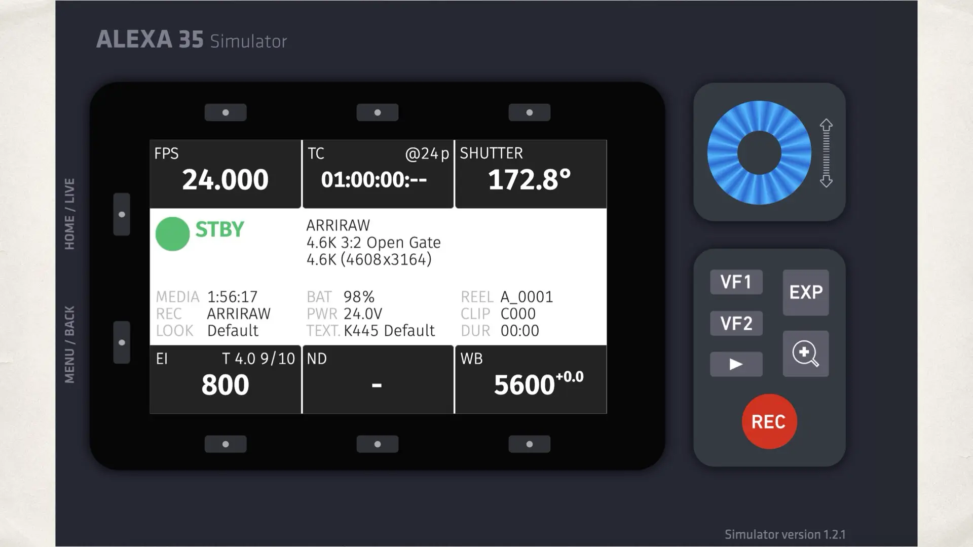 ARRI ALEXA 35 simulator