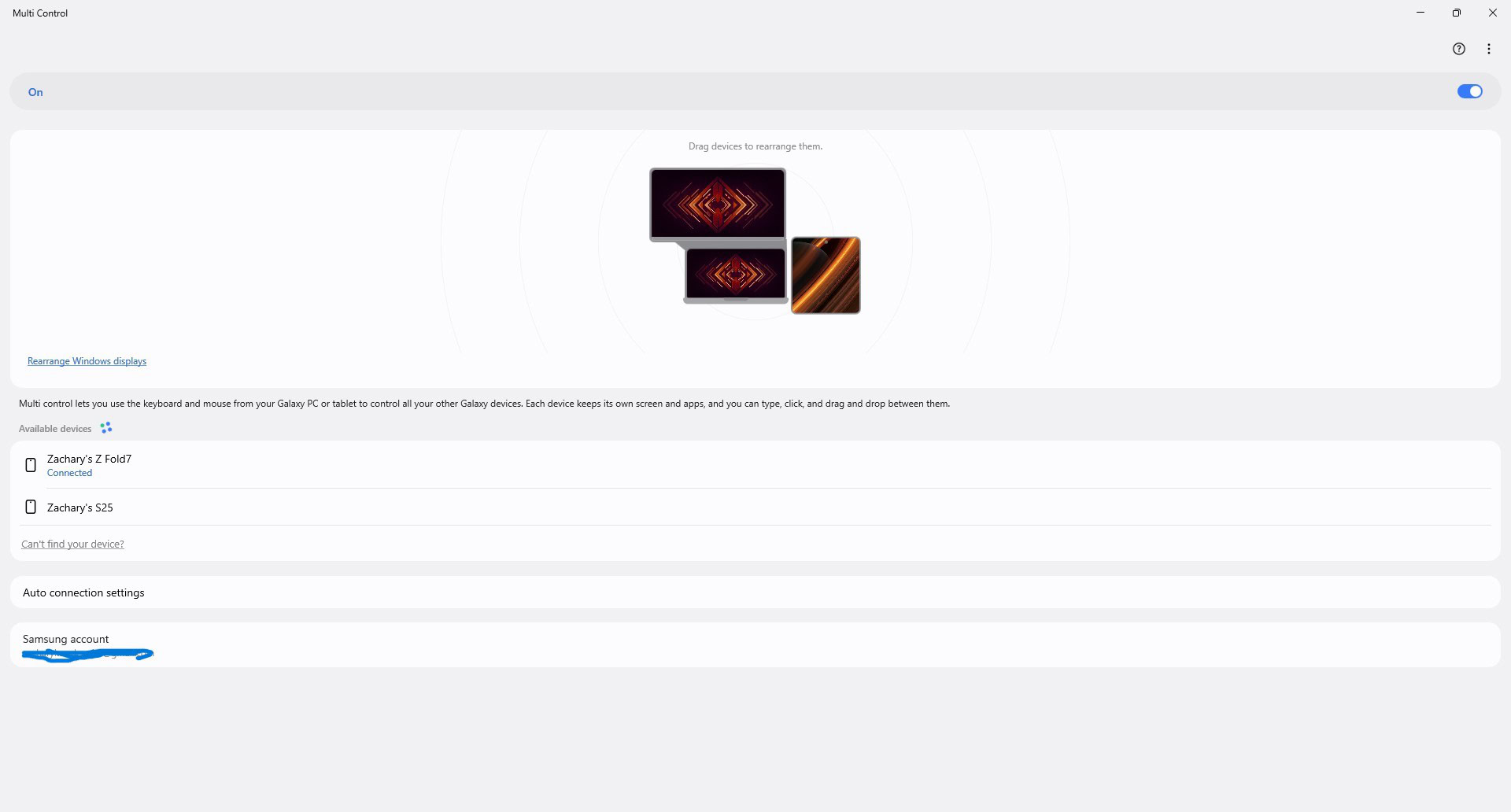Galaxy book multi control