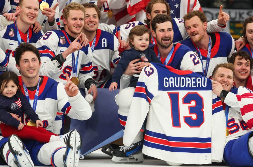  Gaudreau honored by Team USA after gold medal win at Olympics