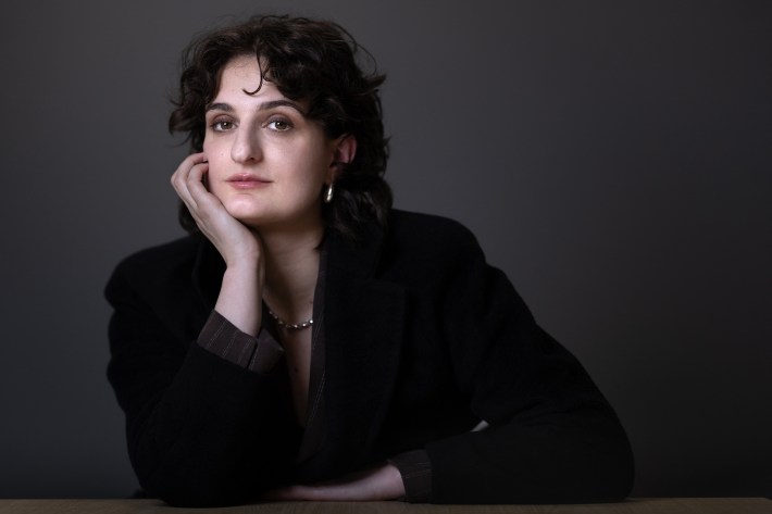 Retired French ice dancer and Beijing 2022 Olympic champion with Guillaume Cizeron, Gabriella Papadakis poses during a photo session in Paris on January 15, 2026.