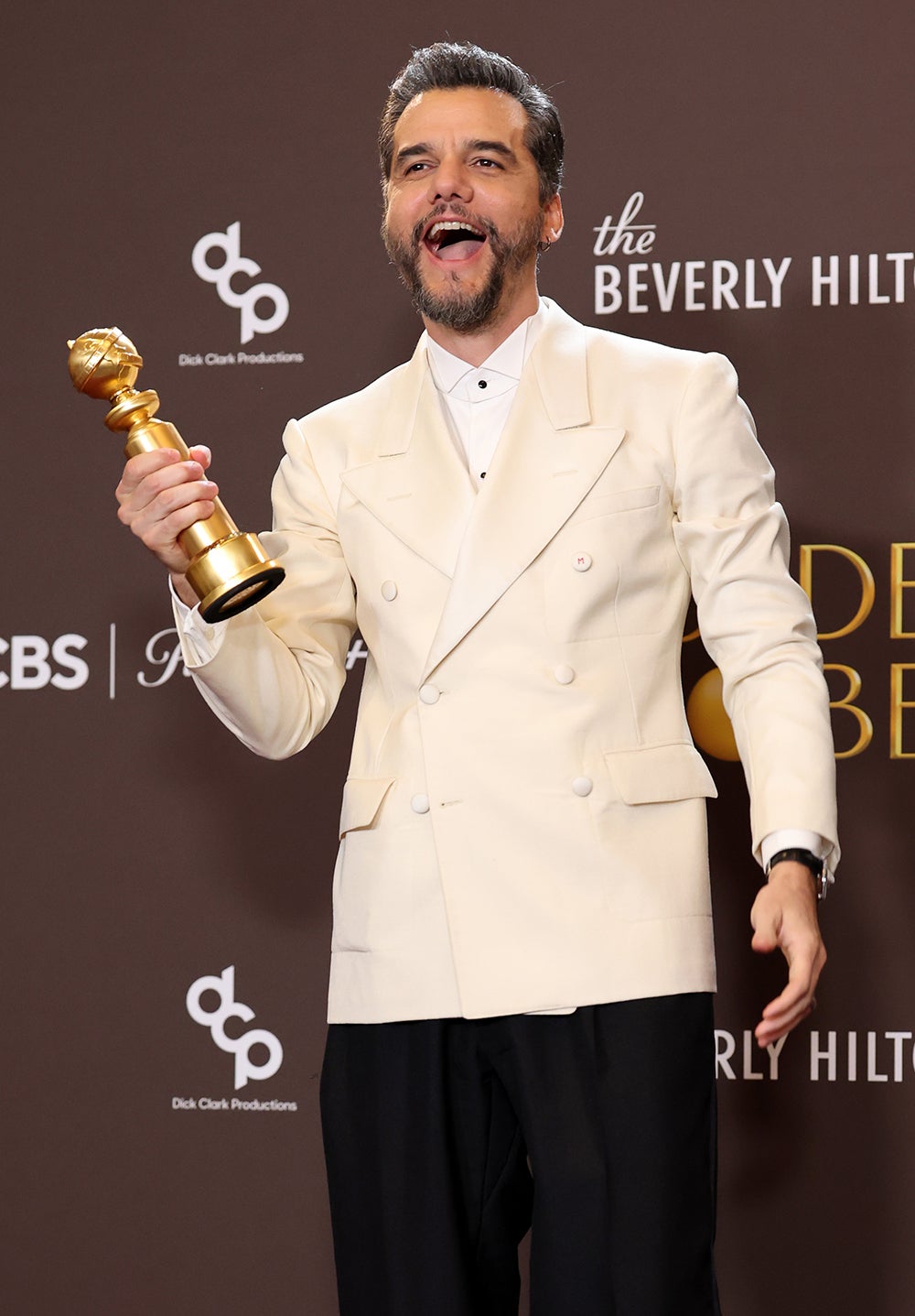 Moura with his Best Actor award at last month’s Golden Globes
