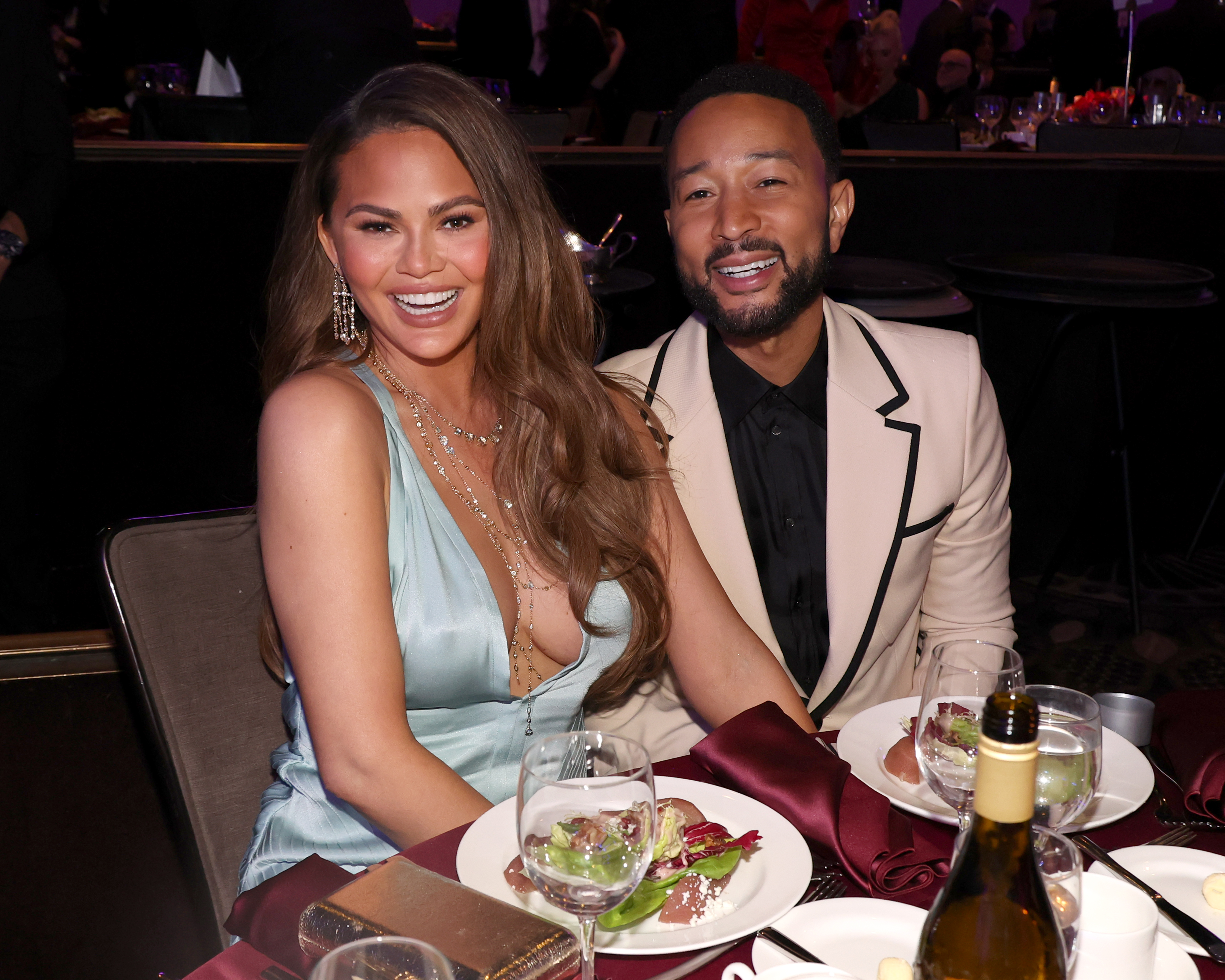 Chrissy Teigen and John Legend attends the 68th GRAMMY Awards Pre-GRAMMY Gala 