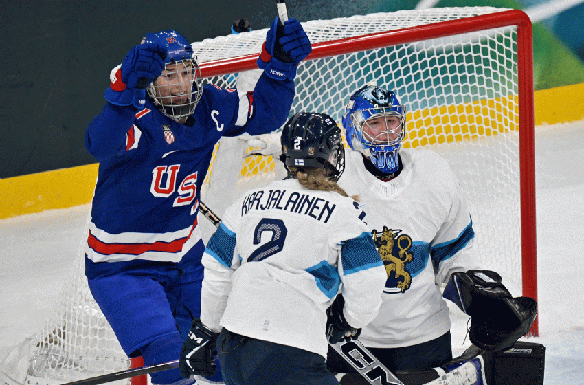  Hilary Knight ties U.S. Olympic goals record in Finland shutout
