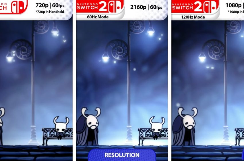  Hollow Knight Nintendo Switch 2 vs. Switch graphics comparison