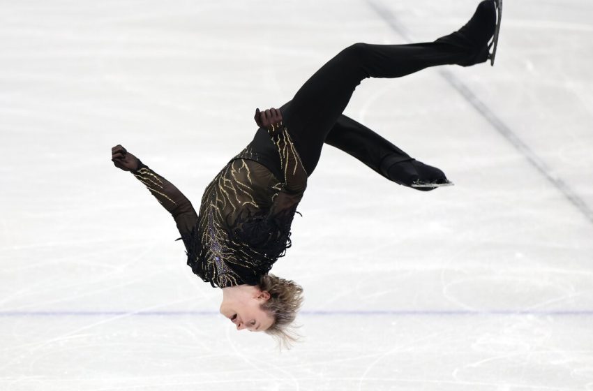  Ilia Malinin makes Olympic backflip history : NPR