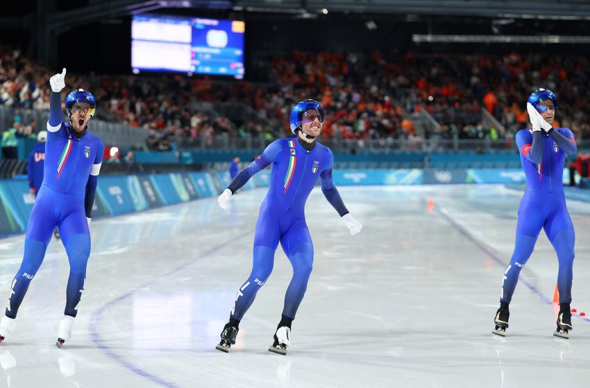  Italy upsets United States for men’s speed skating team pursuit gold; Canada captures second straight women’s title