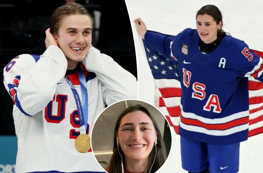  Jack Hughes, Megan Keller get candid about gold medal meetup