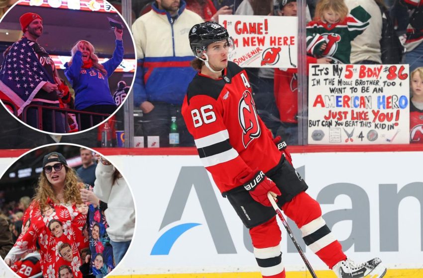  Jack Hughes’ Olympic gold-medal celebration returns to New Jersey