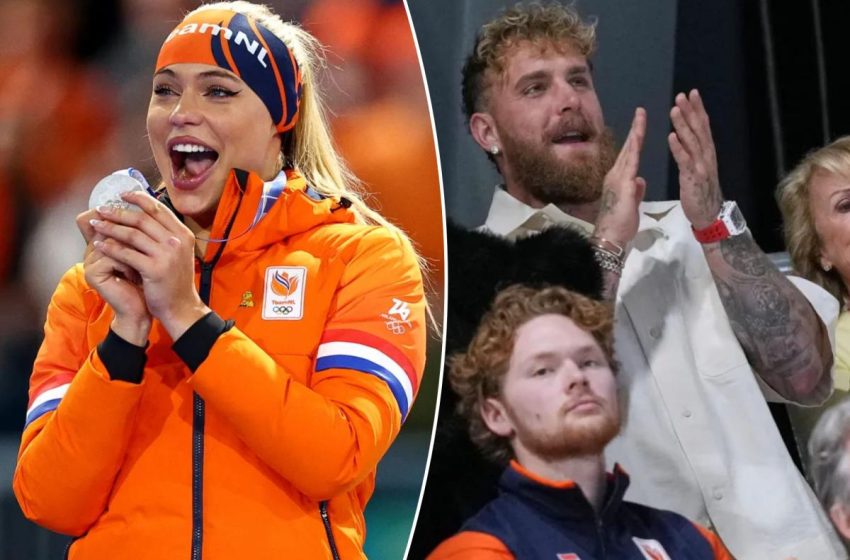  Jake Paul’s speed-skater fiancée Jutta Leerdam takes silver in 500m