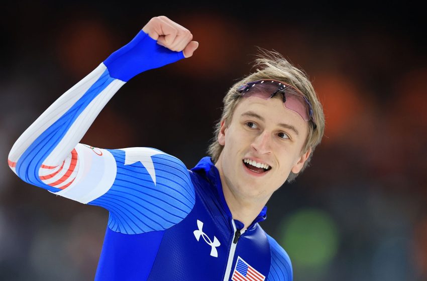  Jordan Stolz captures second Olympic gold with 500m Olympic record