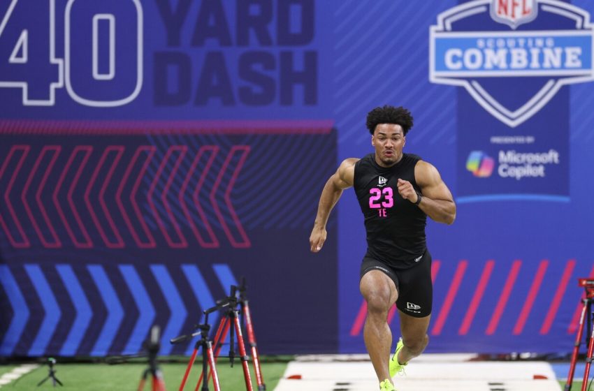  Kenyon Sadiq runs 4.39-second 40-yard dash, fastest tight end ever